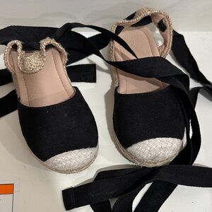 Black and Cream Kids Dress Shoes